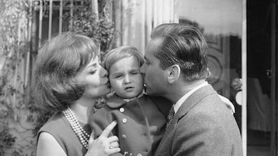 Lollobrigida with her husband Dr Milko Skofic and their son in 1960. AP