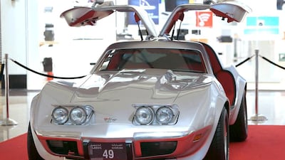 A Corvette classic model on display at the Roaring Engines Like Never Before show. Pawan Singh / The National
