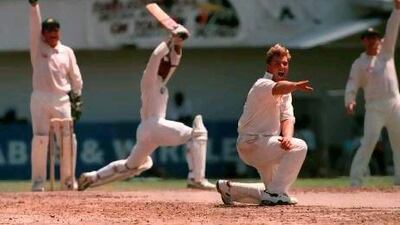 Shane Warne and his Australian team played out what became an iconic series against the West Indies that began a new era in the sport. Clive Mason / AllSport