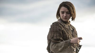 Maisie Williams as Arya Stark in Game of Thrones. Courtesy OSN