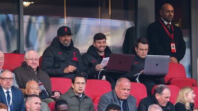 Liverpool manager Jurgen Klopp watches from the stands. EPA