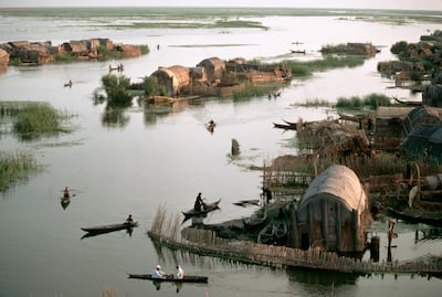 A Marsh Arab village near Nasiriyah, Iraq, photographed in 1974 Getty Images