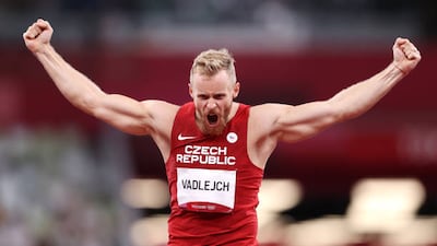 Jakub Vadlejch of Team Czech Republic grabbed silver in the men's javelin throw.