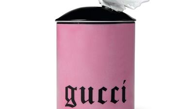 The Gucci garden is tapped for its bees, butterflies and cockerel heads, which are then rendered in 3-D porcelain and attached to pots and lids. Courtesy Gucci
