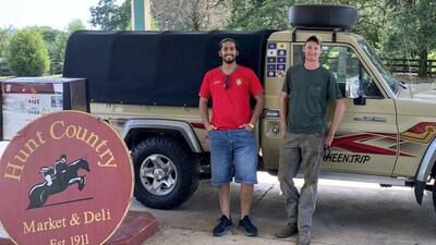 Ali, left, and Travis in Charlottesville, Virginia