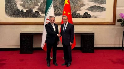 Iranian Foreign Minister Abbas Araghchi meets Chinese Foreign Minister Wang Yi in Beijing. Abbas Araghchi / Telegram