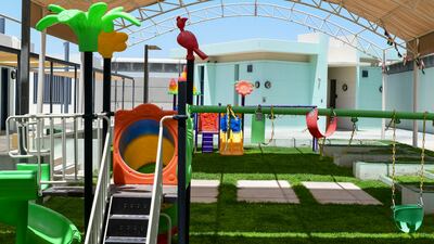 The prison has a playground for the children living in the nursery.