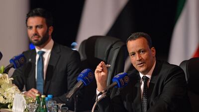 The deal came during a meeting of the joint working group on prisoners and detainees formed by UN special envoy Ismail Ould Cheikh Ahmed, pictured above right. Raed Qutena/EPA
