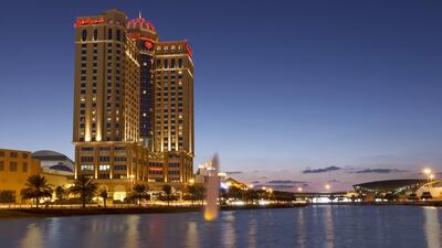 The Royal Suite of Sheraton Dubai Mall of the Emirates offers 153 square metres of luxury space, decorated in Arabic splendour. Courtesy Sheraton