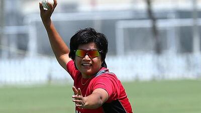 Chaya Mughal of the UAE women's cricket team. Satish Kumar / The National