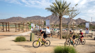 Mountain biking is also on the menu at the activity centre. Leslie Pableo for The National