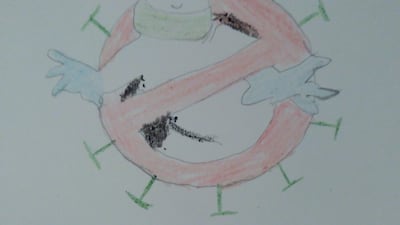 A reimagined movie poster for 'Ghostbusters' in the time of the coronavirus. Submission by Elie Khoury. Art Painting Lab