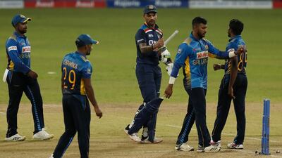 India's captain Shikhar Dhawan walks off the pitch after the seven-wicket win over Sri Lanka in the first ODI in Colombo on Sunday.
