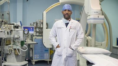 Dr Ali Al Dameh at Tawam Hospital in Al Ain, where groundbreaking lung-cancer screening technology has been launched. Antonie Robertson / The National