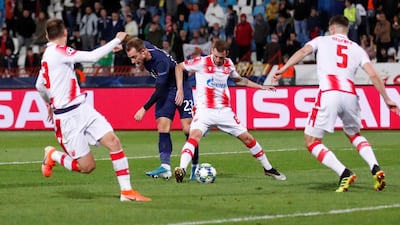 Tottenham Hotspur's Christian Eriksen scores their fourth goal. Reuters