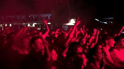 Thousands turned out for the Calvin Harris concert at the du Arena. Reem Mohammed / The National