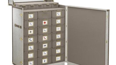 The limited-edition Jimmy Choo shoe trunk. Courtesy Jimmy Choo