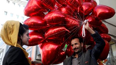 People in Kabul celebrate Valentine's Day in 2019. Reuters