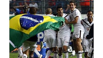 Bordeaux's players celebrate after the final whistle at Caen on Saturday night. A 1-0 victory, which relegated their opponents, gave Laurent Blanc's side the Ligue 1 title ahead of Marseille.