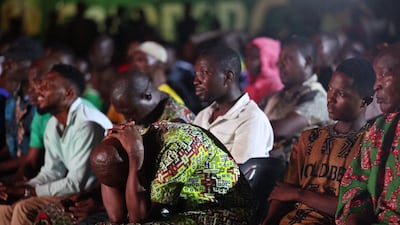 Nigeria fans gather to watch the semi-final in Lagos. Reuters