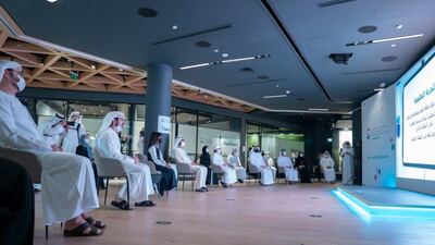 Sheikh Mohammed bin Rashid, Vice President and Ruler of Dubai, attends the launch of The Digital School. Courtesy: Sheikh Mohammed bin Rashid Twitter