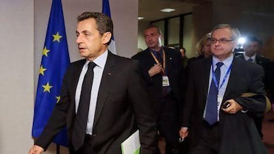 European leaders including the French president, Nicolas Sarkozy, persuaded bondholders to take 50 per cent losses on Greek debt. Jock Fistick / Bloomberg News