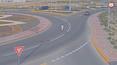 A screengrab from a video posted by Abu Dhabi Police on the misuse of e-scooters. Photo: Abu Dhabi Police