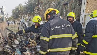 Oman's Civil Defence and Ambulance Authority respond to a bus crash that killed three in Saham governorate. Photo: @CDAA_OMAN