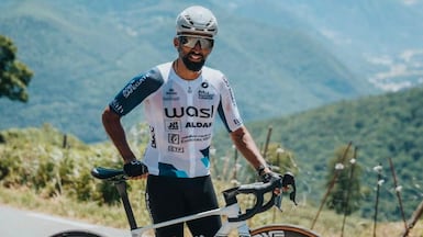 Jimmy Wright was part of a team that cycled from Barcelona to Paris for a cancer charity and Al Jalila Foundation. Photo: Brighton College