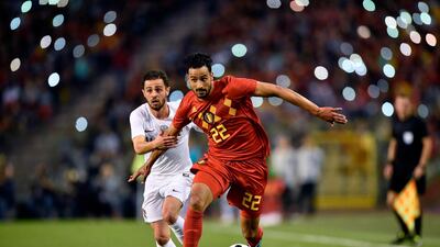 11 Belgium || The look: Another retro number. All red bar a panel of lighter red and yellow diamonds, Belgium's throwback to their Euro 84 shirt was overshadowed by the legendary Dutch and Danish strips that followed. || Would I wear it? No || John Thys / AFP Photo