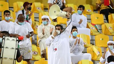 UAE fans before the game at the Zabeel Stadium in Dubai. Chris Whiteoak / The National
