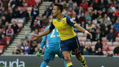 Left midfield: Alexis Sanchez, Arsenal. Took advantage of some generous defending from Sunderland, but illustrated his fine finishing with a match-winning pair of goals. (Photo: Nigel Roddis / EPA)