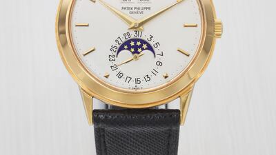 Andy Warhol's Patek Philippe Perpetual calendar Ref 3448. Photo: Christie's