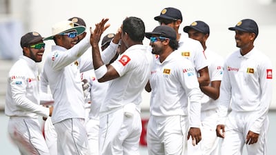 Sri Lankan bowlers and fielders had a good day against South Africa in the first Test at Durban. Anesh Debiky / AFP