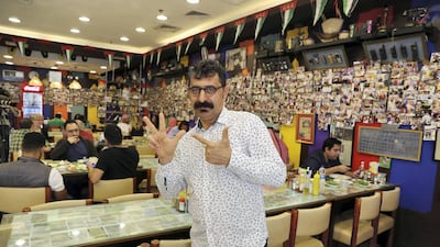 Majeed Al Ustad , owner of Al Ustad Special Kebab in Bur Dubai. All photos by Pawan Singh / The National