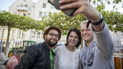 Annalena Baerbock, centre, could become the transformational chancellor that Germany needs at this point in its history. Getty Images