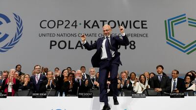 COP24 President Michal Kurtyka reacts during a final session of the COP24 UN Climate Change Conference 2018 in Katowice, Poland. REUTERS/Kacper Pempel
