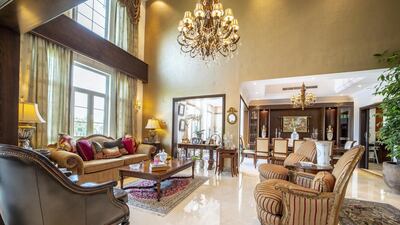 The expansive living area features high ceilings making the area feel even bigger. Courtesy LuxuryProperty.com