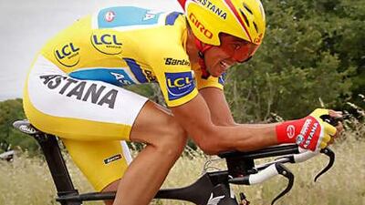 Alberto Contador, the Astana rider, hopes to win the Tour de France for a third time.