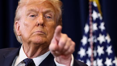 US President Donald Trump takes a question at a media conference at Trump National Doral Miami in Miami, on March 9. Reuters