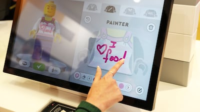 Designs are created on touchscreen computers in the store.