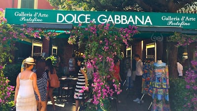 Dolce & Gabbana’s Portofino pop-up shop runs the entire month of July. Photo by Rebecca McLaughlin-Duane