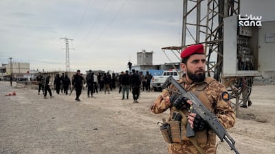 Syrian military police were deployed to secure the scene of an attack in Raqqa. Photo: Sana