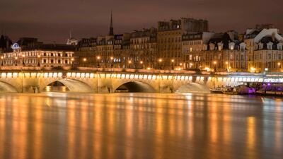 The Pont Neuf bridge over the swollen Seine river. Joel Saget / AFP