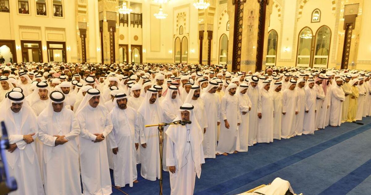 He Sheikh Rashid A show of love and support as thousands pay respects for Sheikh Rashid ...