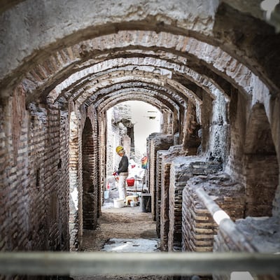 The hypogea is home to the underground passages, cages and rooms where prisoners, animals and gladiators were kept. Courtesy Tod’s Group