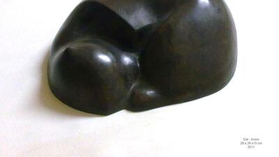 The Cat, in bronze, by Essam Darwish. Courtesy Gallery Ward