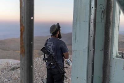 An Israeli settler in a new housing unit in the occupied West Bank. AFP