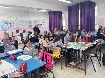 An UNRWA school in the Qalandia refugee camp. Thomas Helm / The National