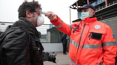 Coronavirus health checks take place before the Serie A match between US Sassuolo and Brescia Calcio at Mapei Stadium - Citta del Tricolore in Reggio nell'Emilia, Italy. Getty Images